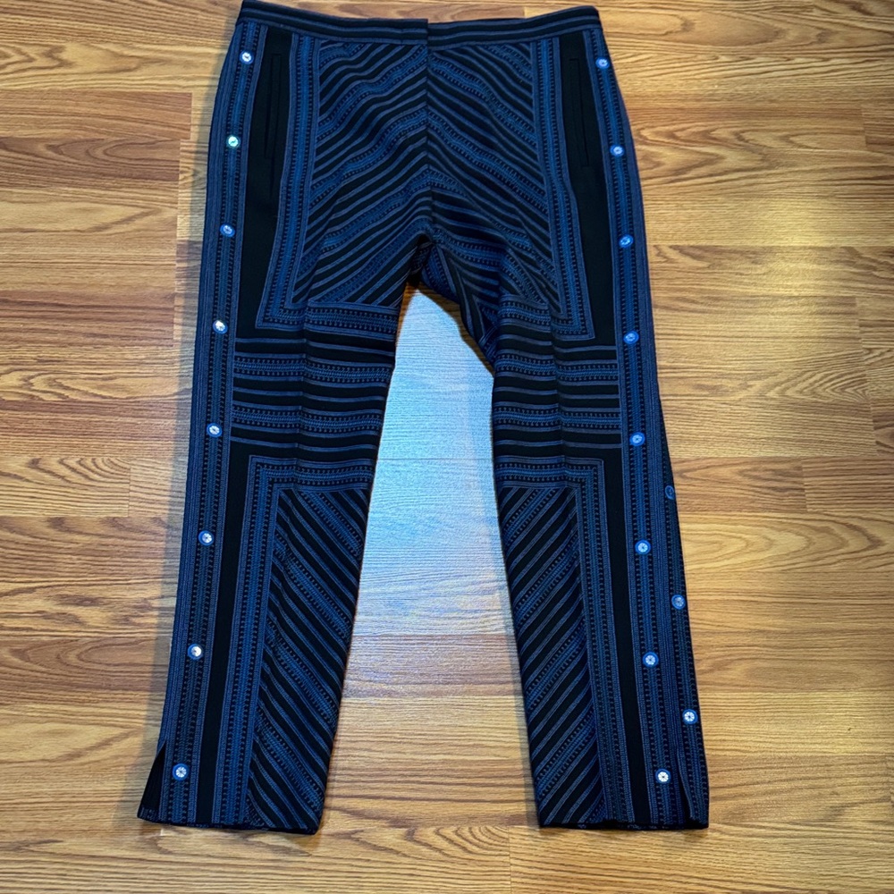 Bcbgmaxazria Tarik Embroidered Split Hem Knit Pants